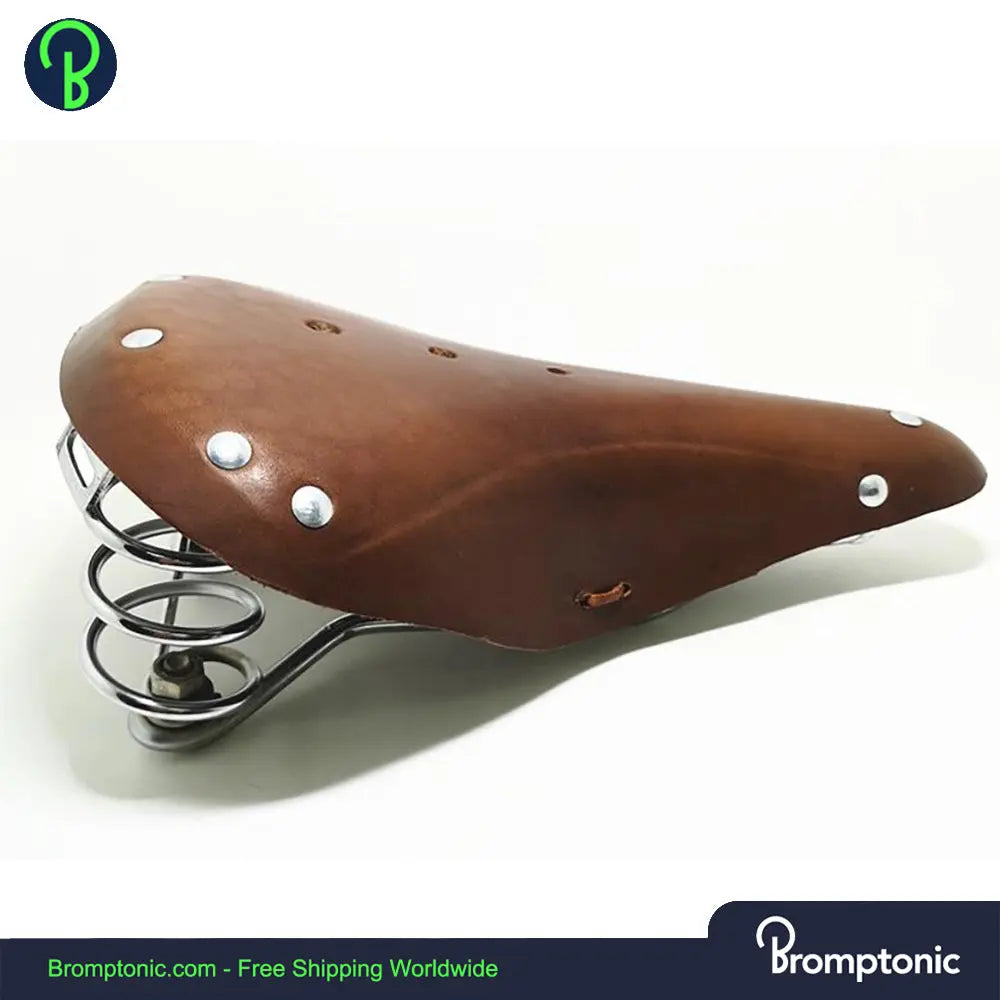 Vintage Retro Leather Seat For Brompton Bromptonic