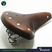 Vintage Retro Leather Seat For Brompton Bromptonic