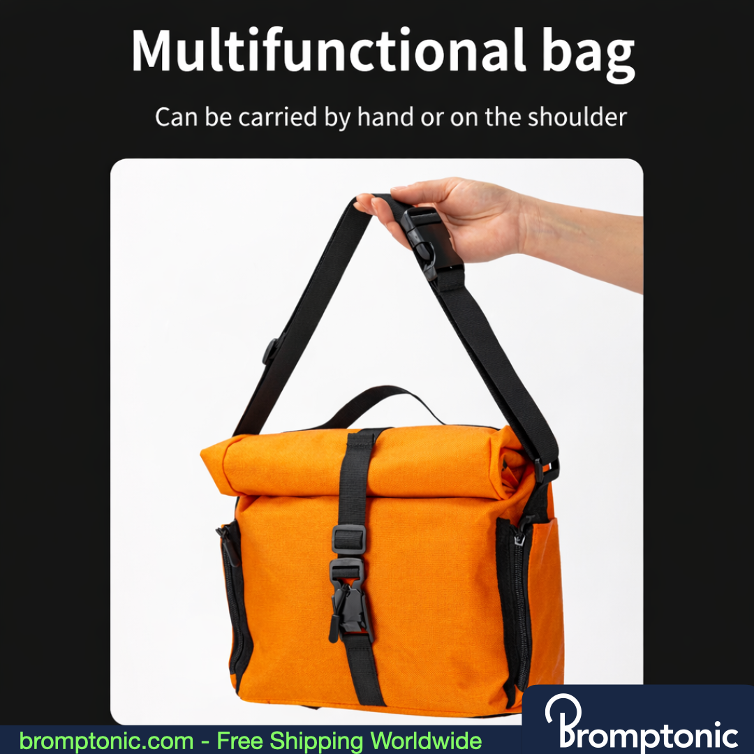 Brompton 7–10L Roll-Top Handlebar Storage Bag, view 12, Bromptonic accessory