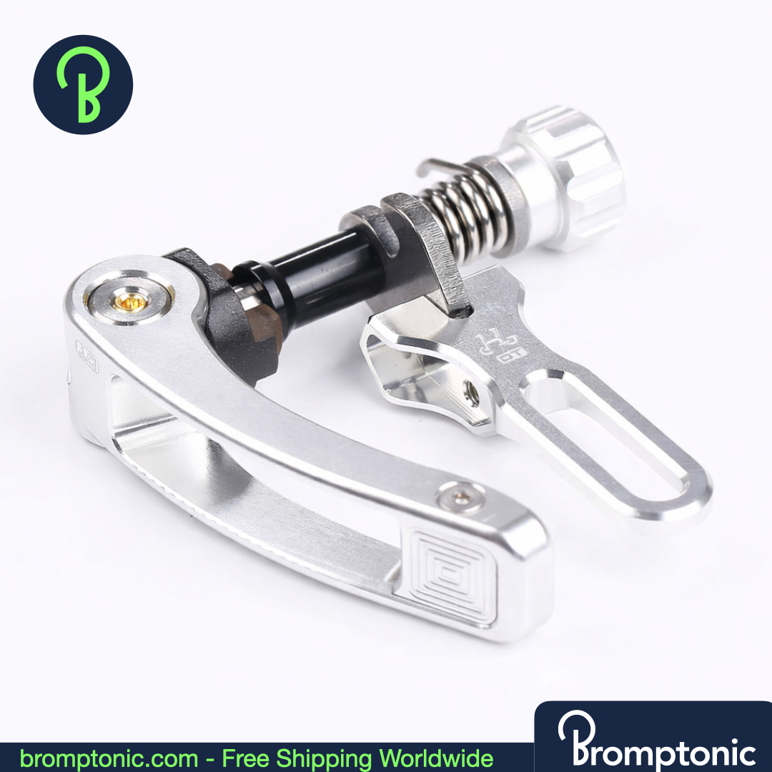 Brompton G-Line Seat Tube Clamp, Silver Purple, Bromptonic accessory