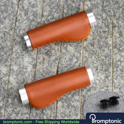 Brompton 128mm Leather Handlebar Grips, view 24, Bromptonic accessory