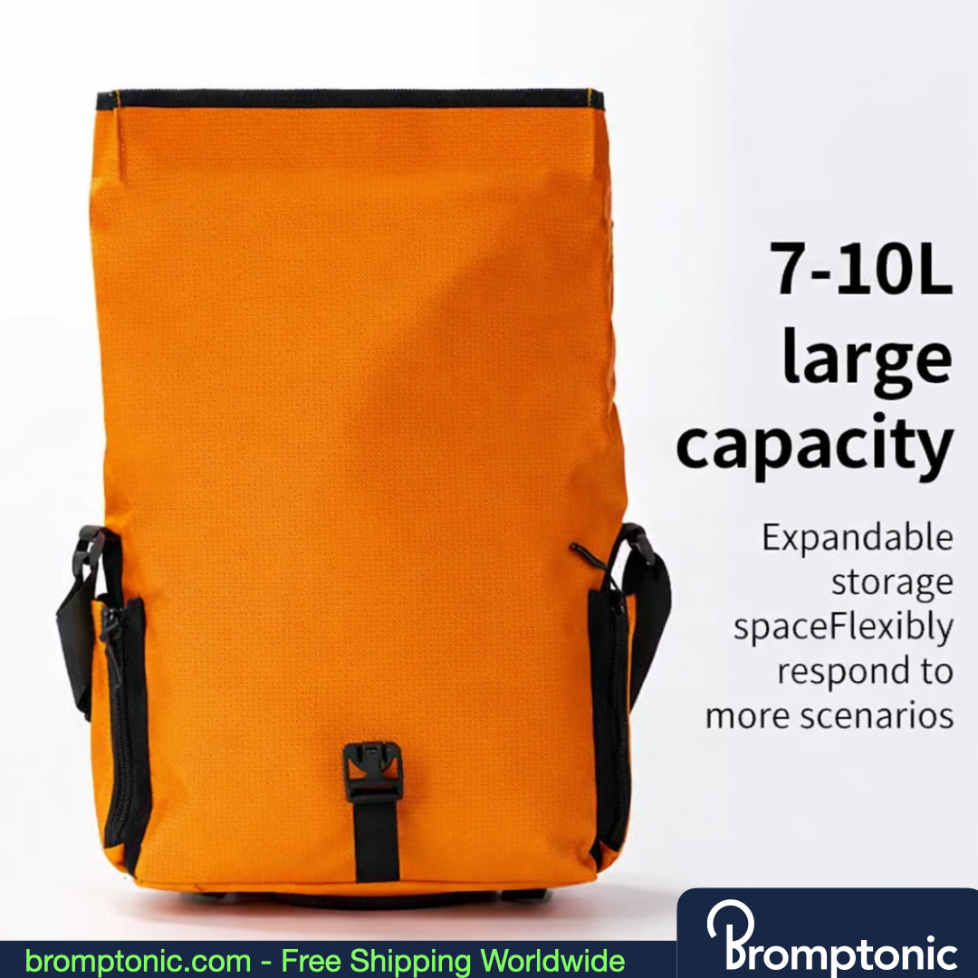 Brompton 7–10L Roll-Top Handlebar Storage Bag, view 4, Bromptonic accessory