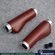 Brompton 128mm Leather Handlebar Grips, view 29, Bromptonic accessory