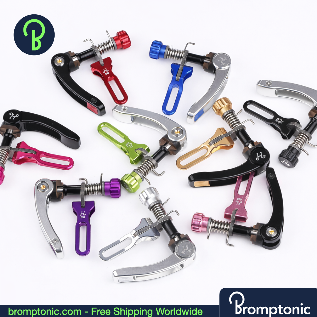 Brompton G-Line Seat Tube Clamp, Silver Gold, Bromptonic accessory
