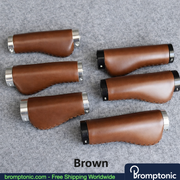 Brompton 128mm Leather Handlebar Grips, view 16, Bromptonic accessory