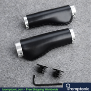 Brompton 128mm Leather Handlebar Grips, view 26, Bromptonic accessory