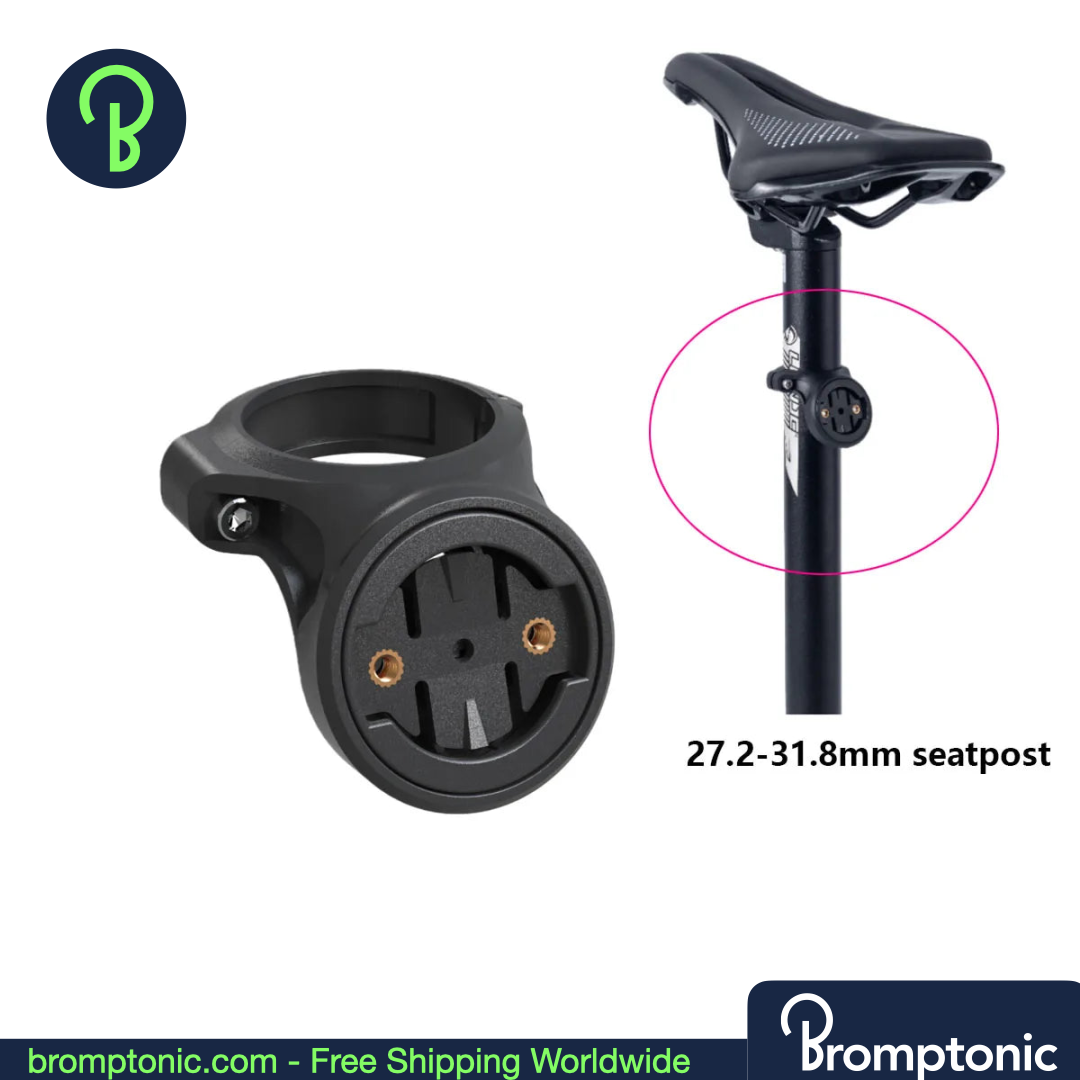 Brompton Seat Tube Mount for Radar Tail Lights, garmin holder, Bromptonic accessory