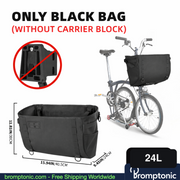 Brompton shopping bag Black 24L — corrected size label
