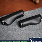 Brompton 128mm Leather Handlebar Grips, view 14, Bromptonic accessory