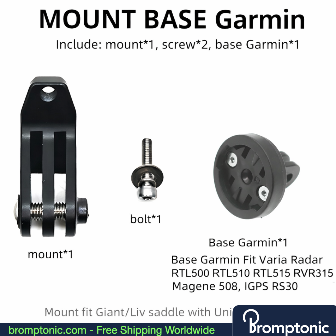 Brompton Saddle Mount Holder for Light or Camera, view 22, Bromptonic accessory