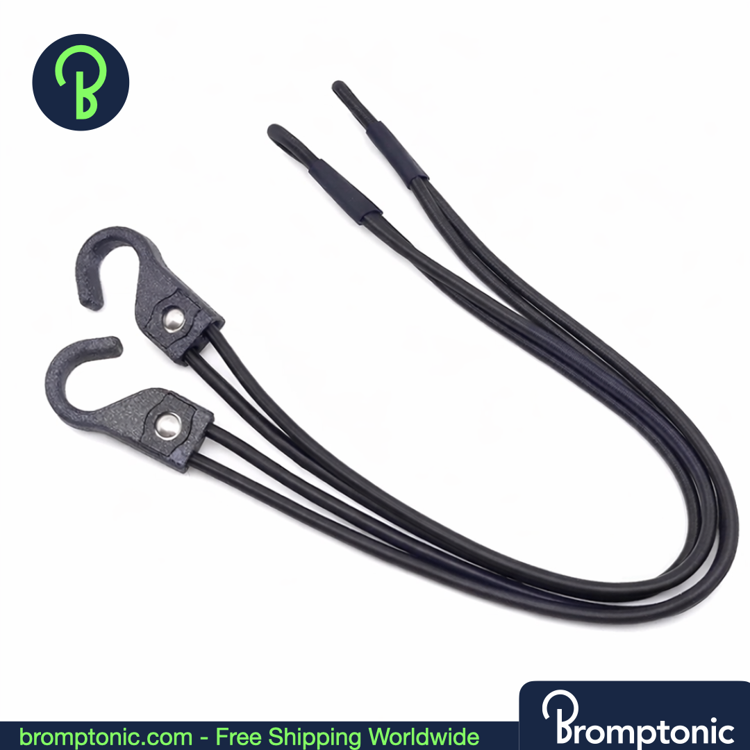 Brompton Rear Rack Elastic Tie Ropes for Luggage, for a c line, Bromptonic accessory