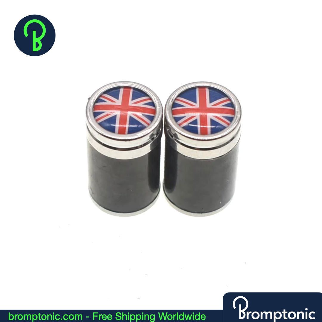 Brompton Union Jack Valve Caps – Schrader (A/C/G Line)