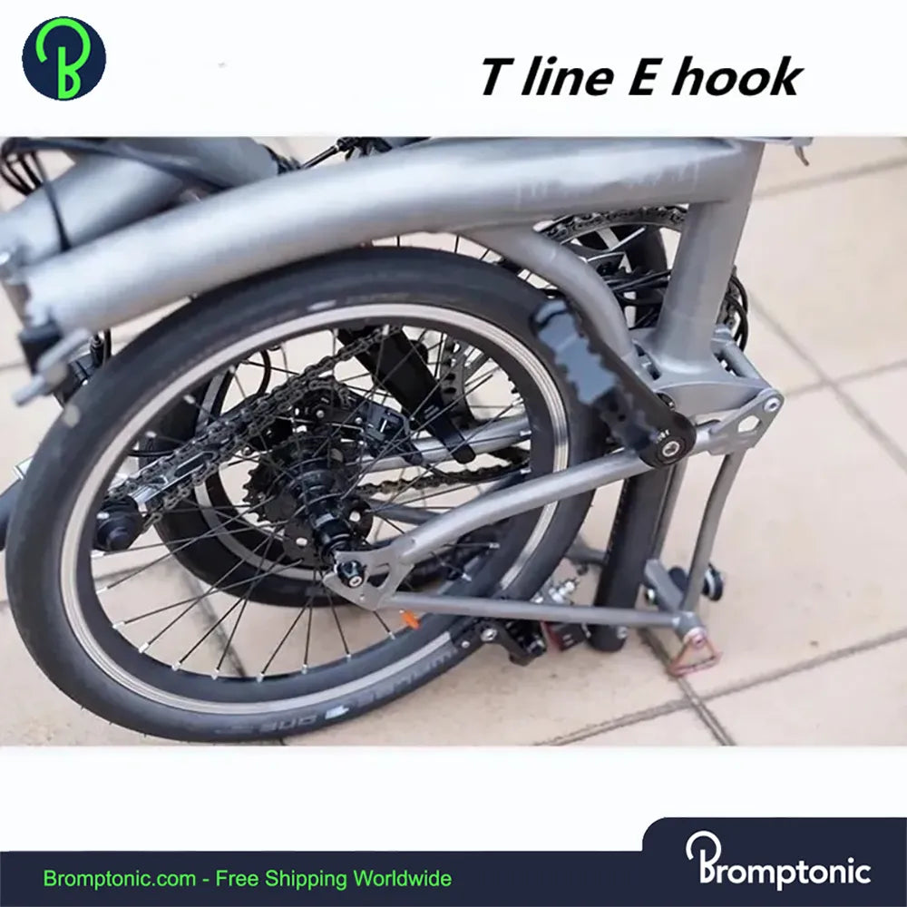 Brompton fiets H&H Titanium haak T-lijn