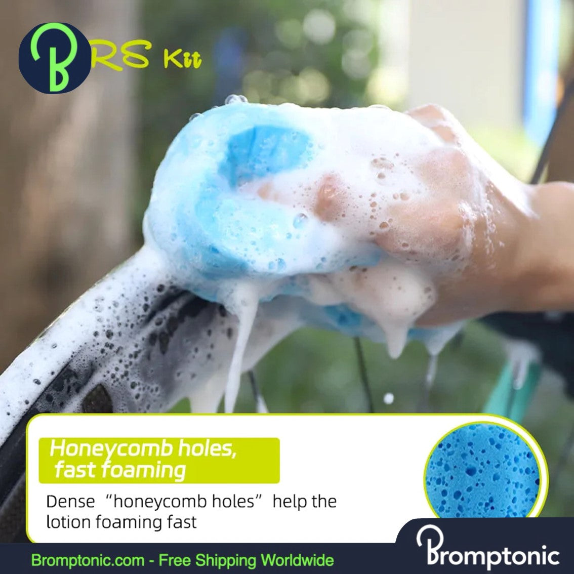 Brompton Cleaning Sponge Thickened Honeycomb Design