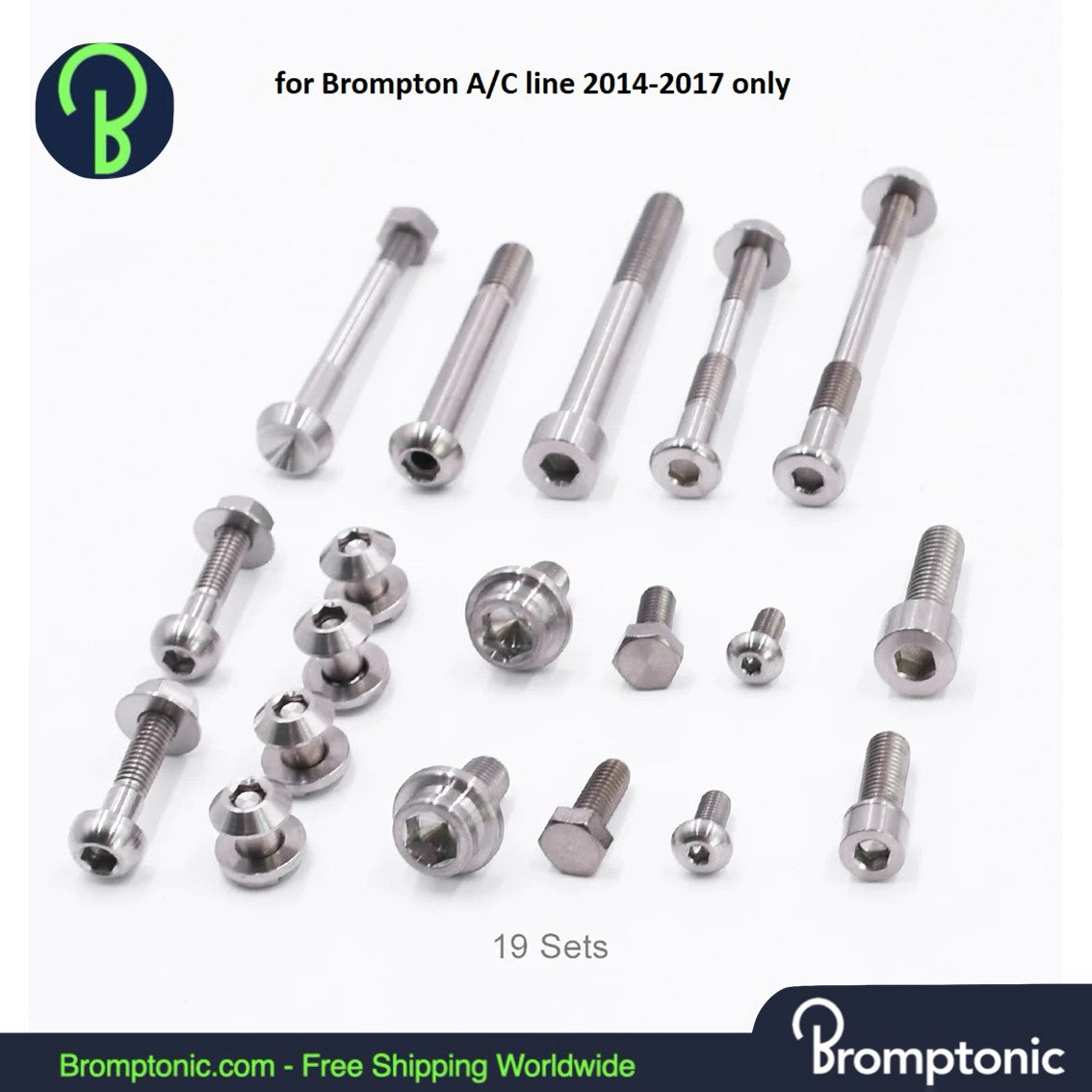 ブロンプトン A/Cライン用チタンボルトセット (2014-2023)