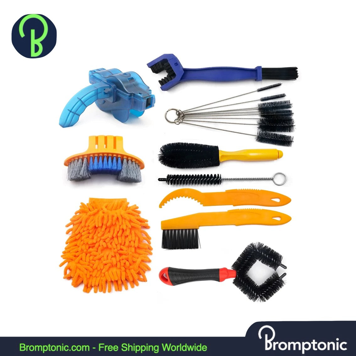 Brompton Bicycle Cleaning Kit with Brushes and Chain Scrubber
