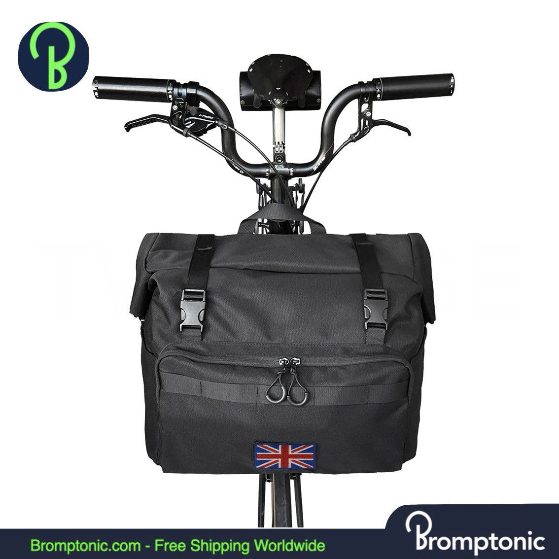 ブロンプトン ロールトップフロントバッグ 25L レインカバー付リュック