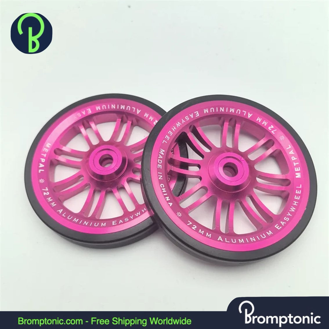 Brompton Easy Wheel Double Bearing 72mm Lightweight 42g