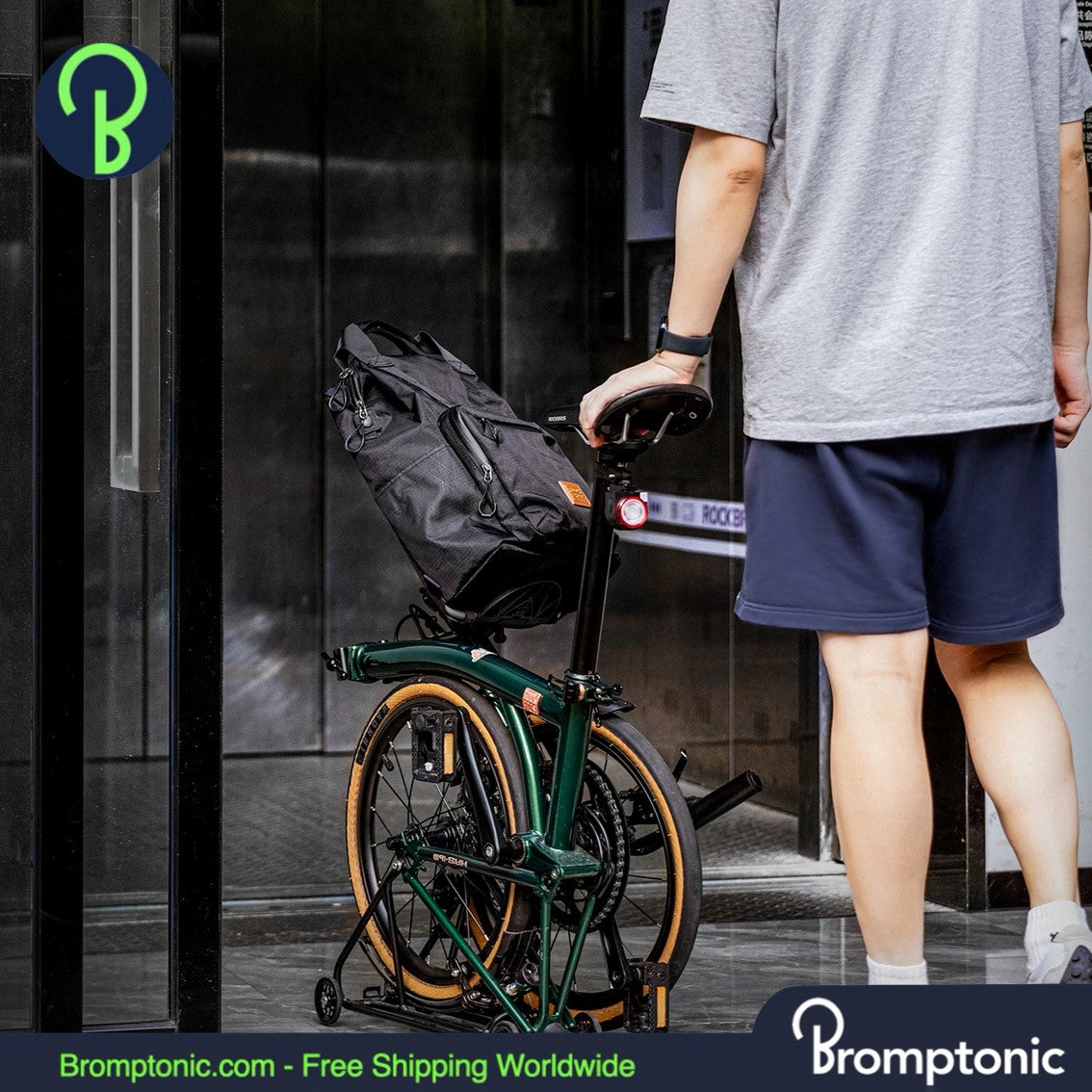 Sac à dos pour vélo pliant Brompton 11.5L - Sac multifonctionnel à fermeture éclair