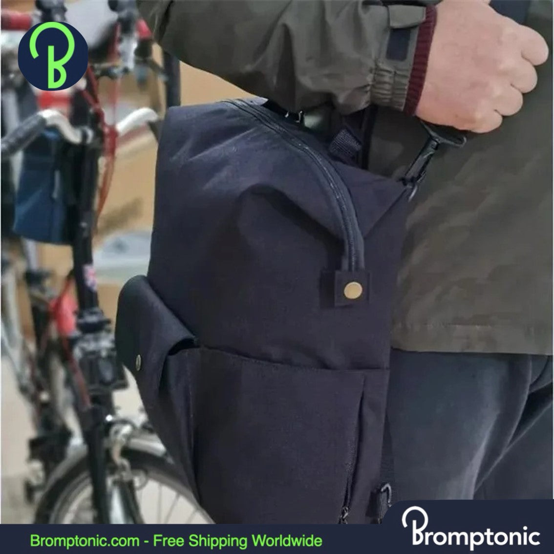 Brompton Folding Bicycle Front Bag Tote Backpack