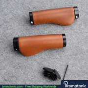Brompton 128mm Leather Handlebar Grips, view 25, Bromptonic accessory