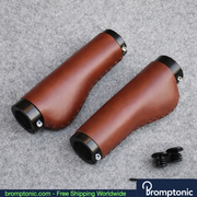 Brompton 128mm Leather Handlebar Grips, view 22, Bromptonic accessory
