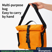 Brompton 7–10L Roll-Top Handlebar Storage Bag, orange, Bromptonic accessory