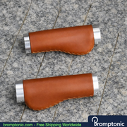 Brompton 128mm Leather Handlebar Grips, view 15, Bromptonic accessory