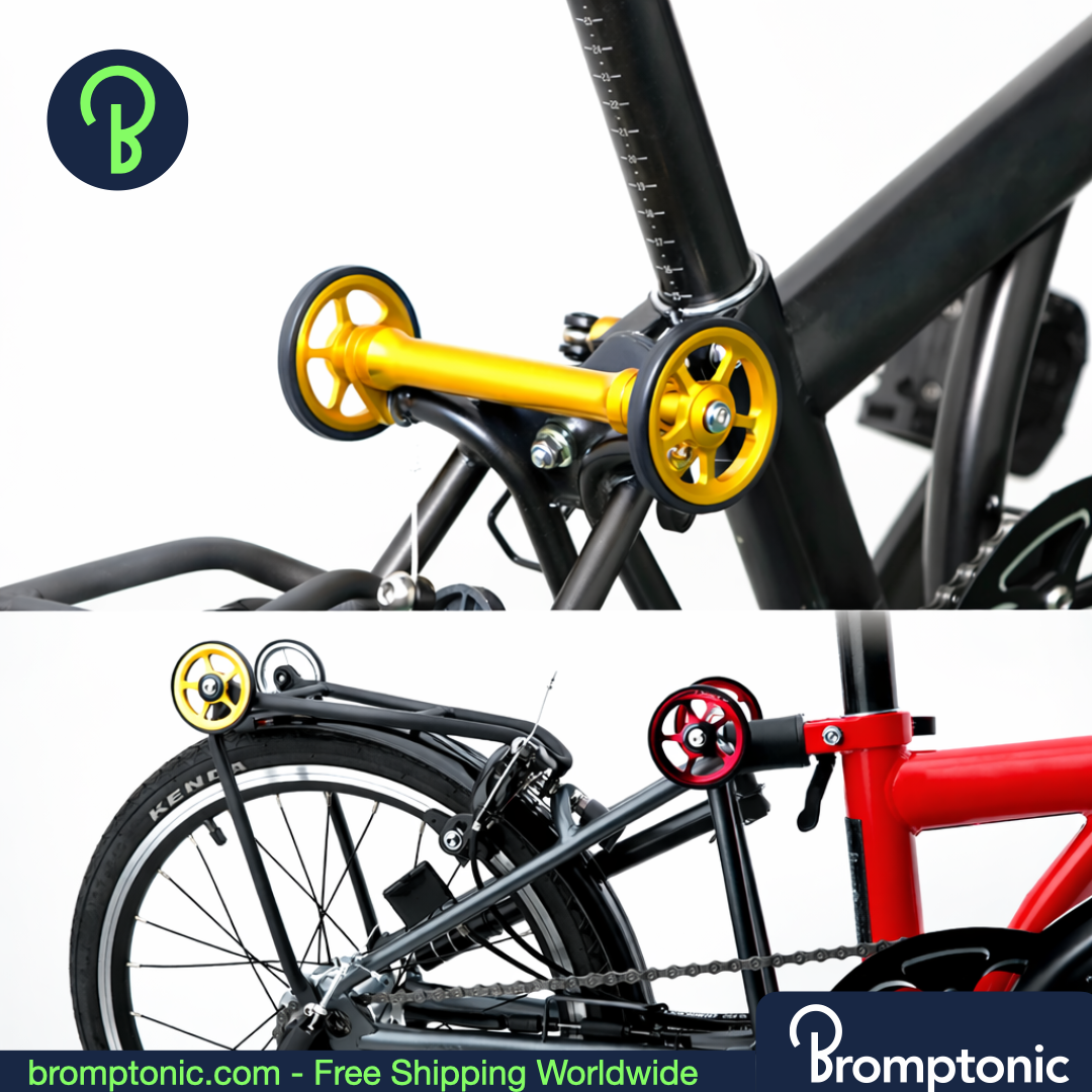 Brompton Rear Rack Easy-Wheel Extension Bar, view 18, Bromptonic accessory