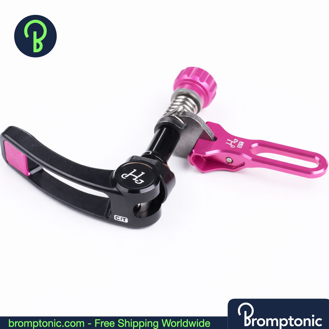 Brompton G-Line Seat Tube Clamp, Silver Cyan, Bromptonic accessory