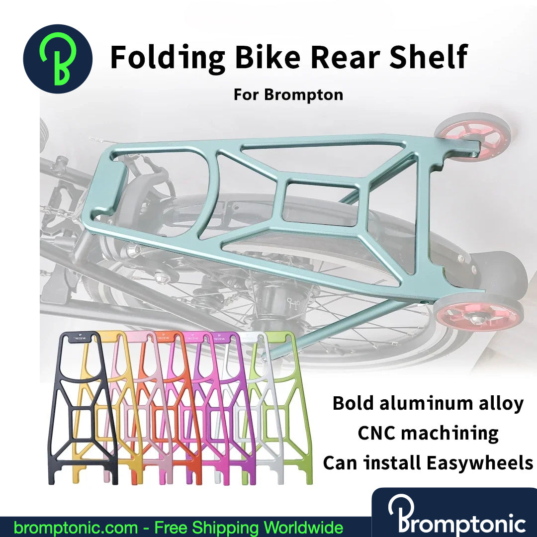 Brompton Rear Rack – 9 Colours | Lightweight Aluminium 25 kg Carrier | A/C/P/T Line