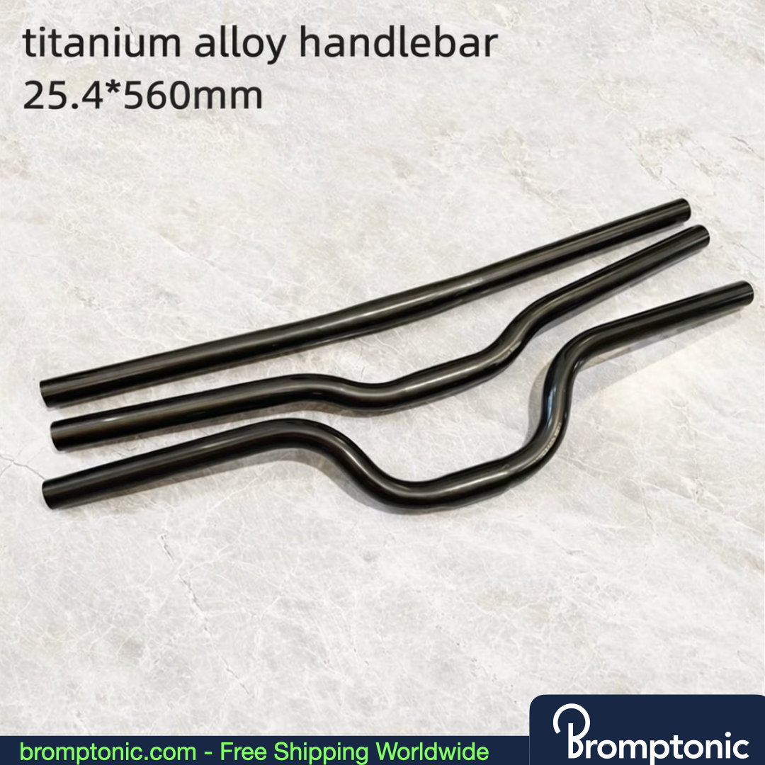 Brompton 560mm Alloy Handlebar for M and S Types, Titanium M, Bromptonic accessory