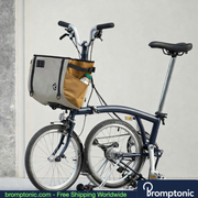Brompton Foldable Handlebar Shopping Bag 17L/24L, Khaki-17L / China Mainland, Bromptonic accessory
