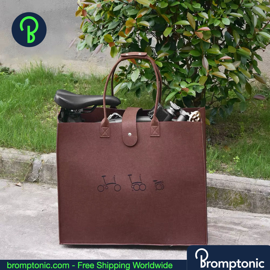 Brompton Carry & Storage Tote Bag – Felt Transport Bag for Folded Brom