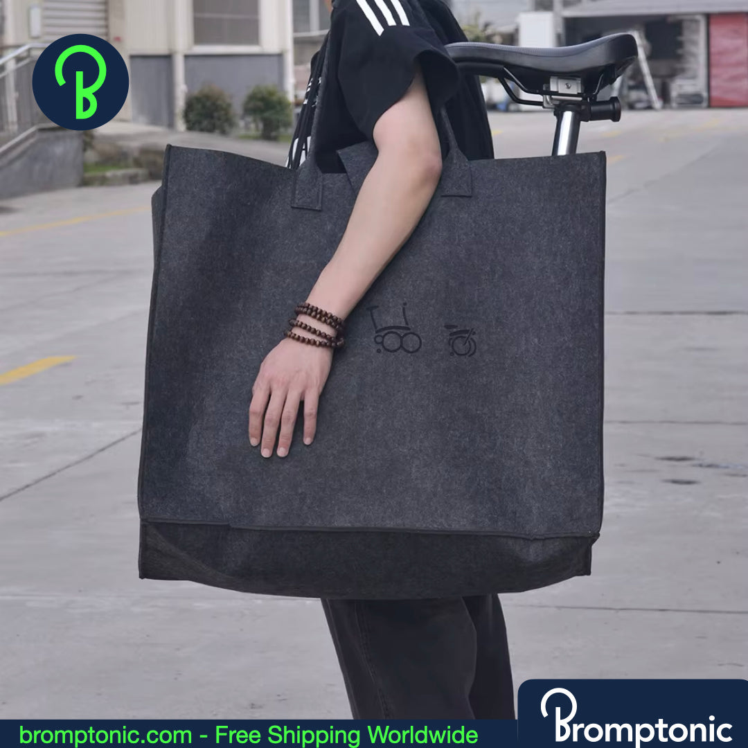Brompton Carry & Storage Tote Bag – Felt Transport Bag for Folded Brom