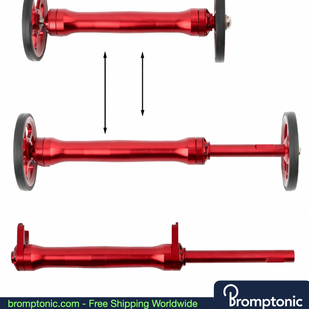 Brompton Rear Rack Easy-Wheel Extension Bar, view 14, Bromptonic accessory