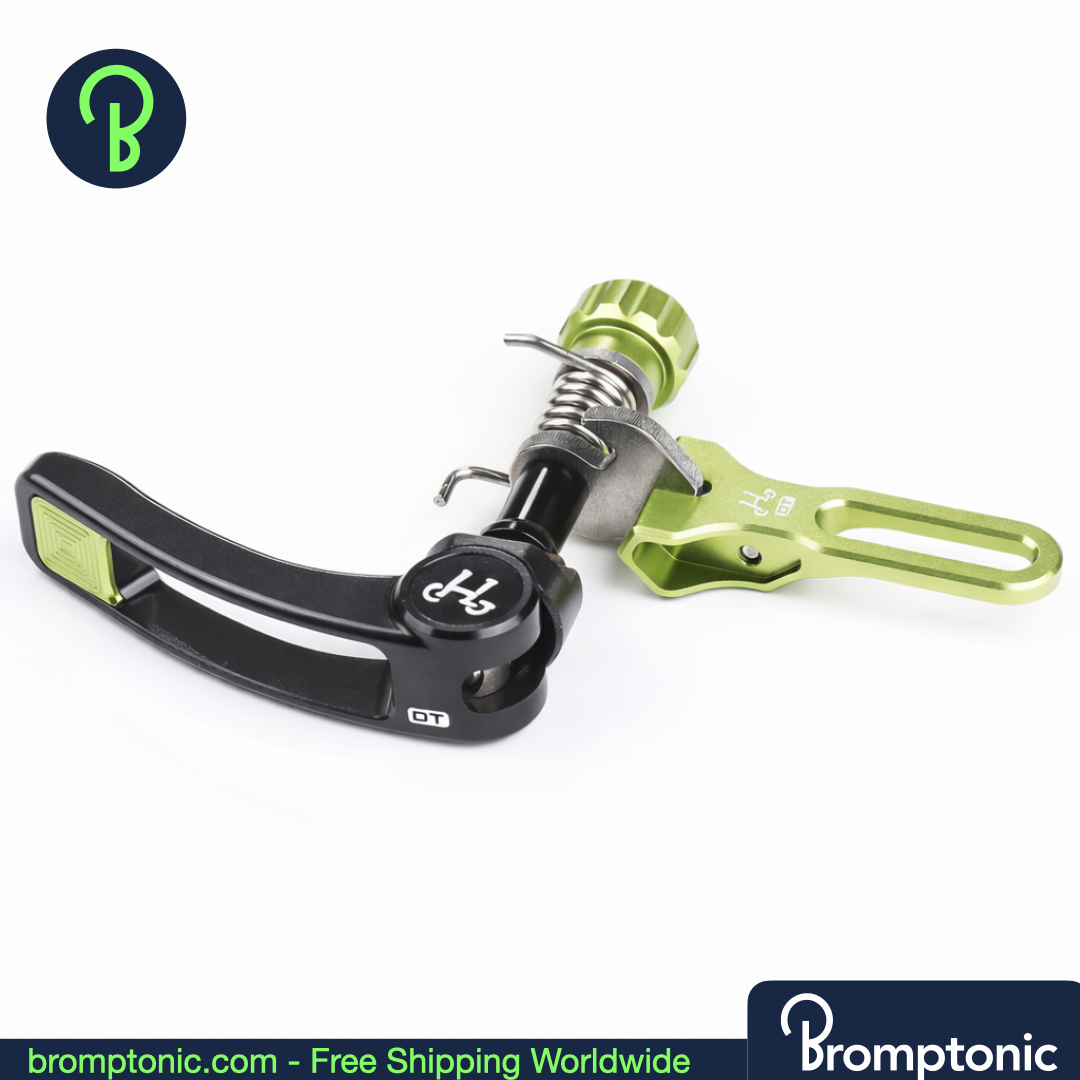 Brompton G-Line Seat Tube Clamp, Silver Green, Bromptonic accessory