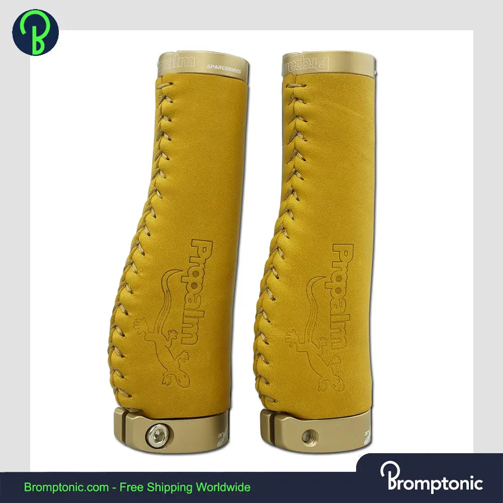 Brompton Bicycle Cowhide Grip Yellow Pair