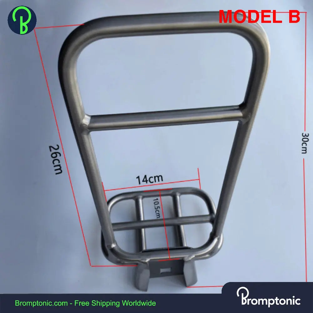 Brompton Bike Titanium Front Rack 240g Bromptonic