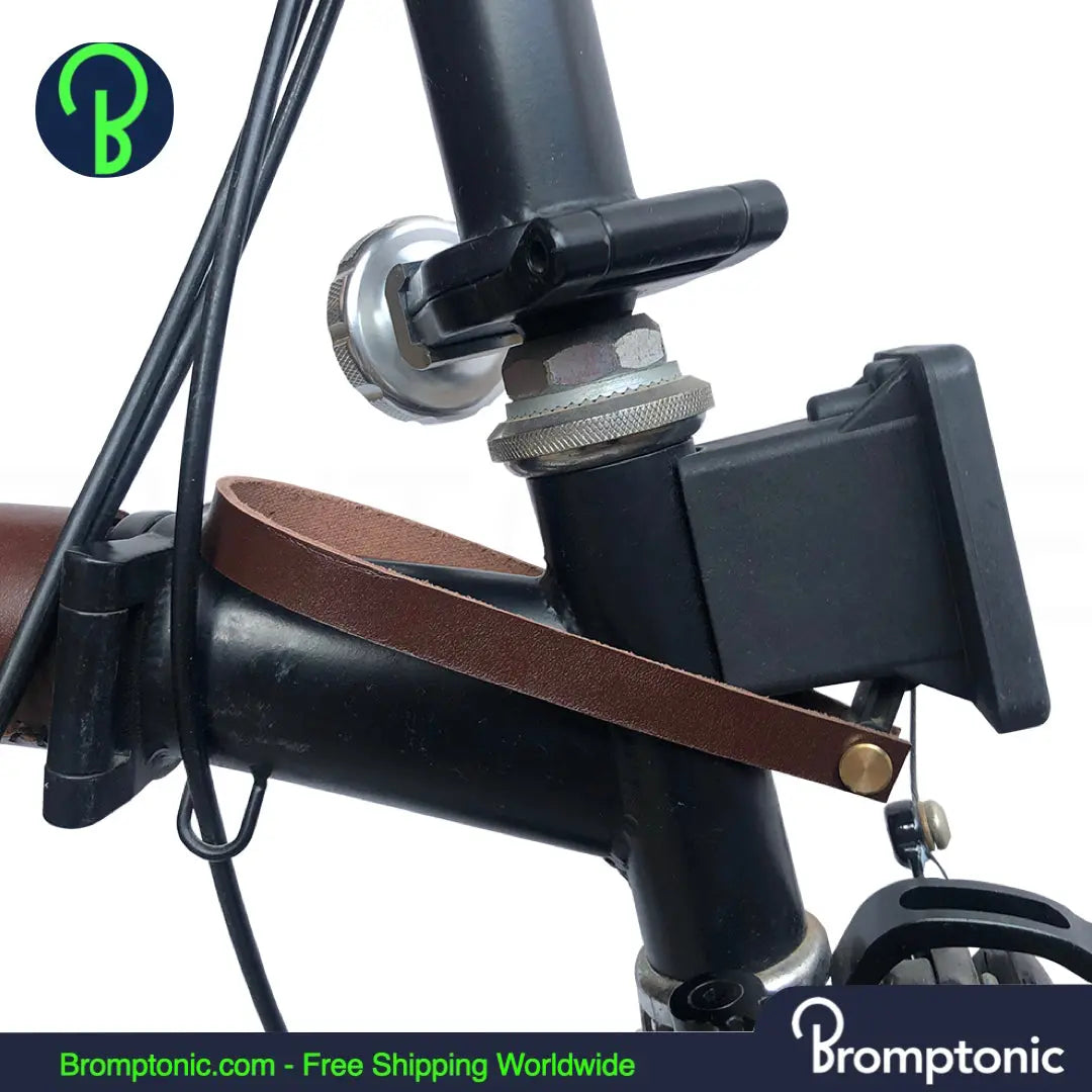 Brompton Leather Strip for quick release bag Bromptonic