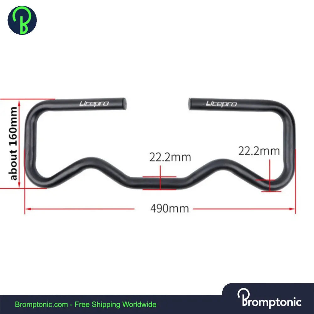 Brompton Mini P Handlebar (490x160mm) SILVER