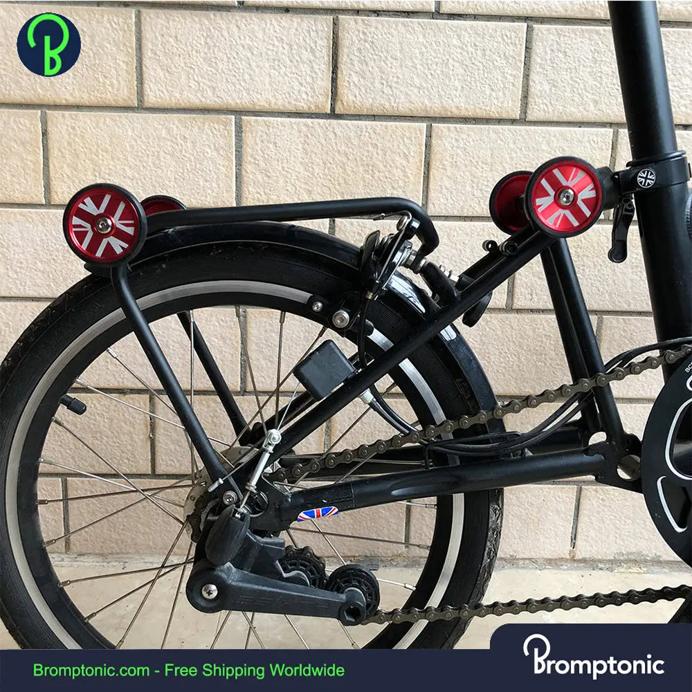 Brompton Rear Bumper Brompton Rear Rack Wheels With British Flag