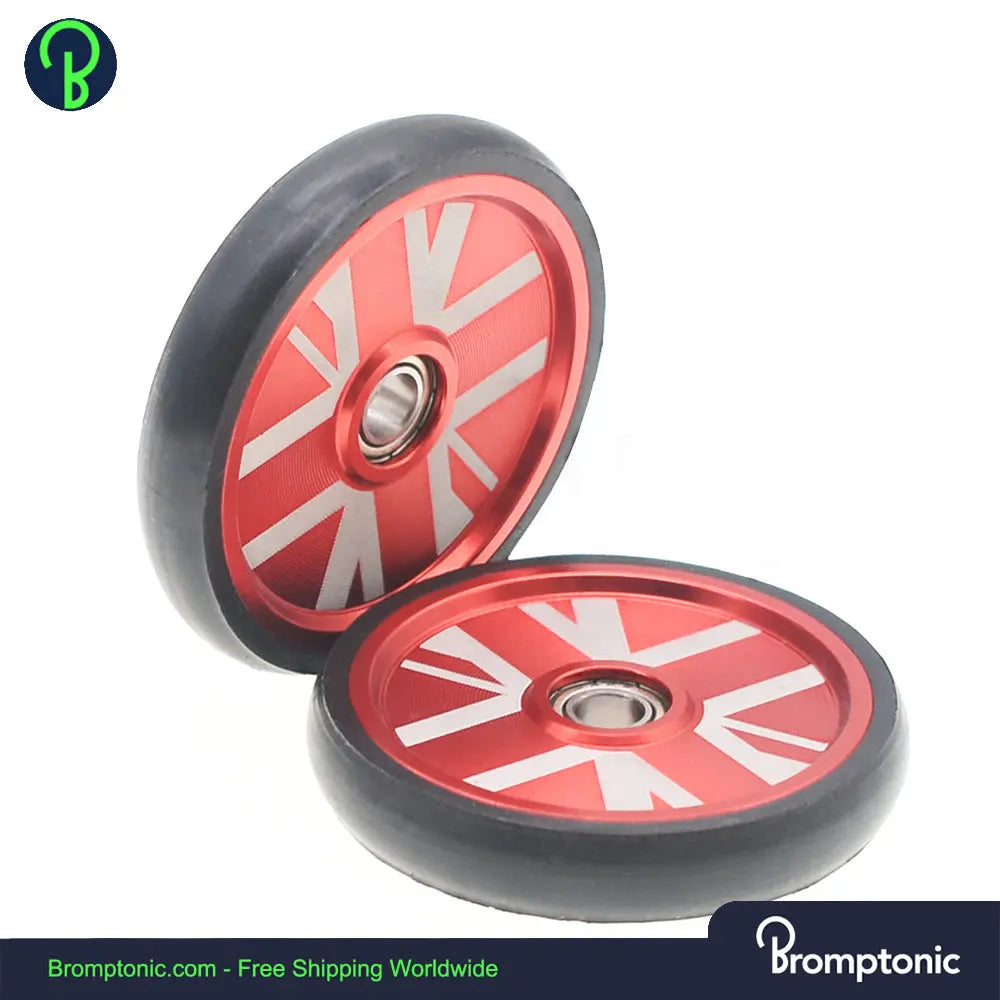 Brompton Rear Rack Wheels With British Flag