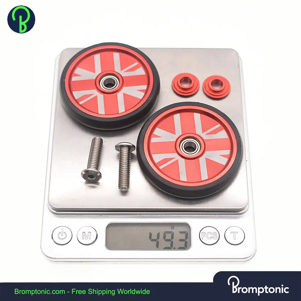 Brompton Rear Rack Wheels With British Flag