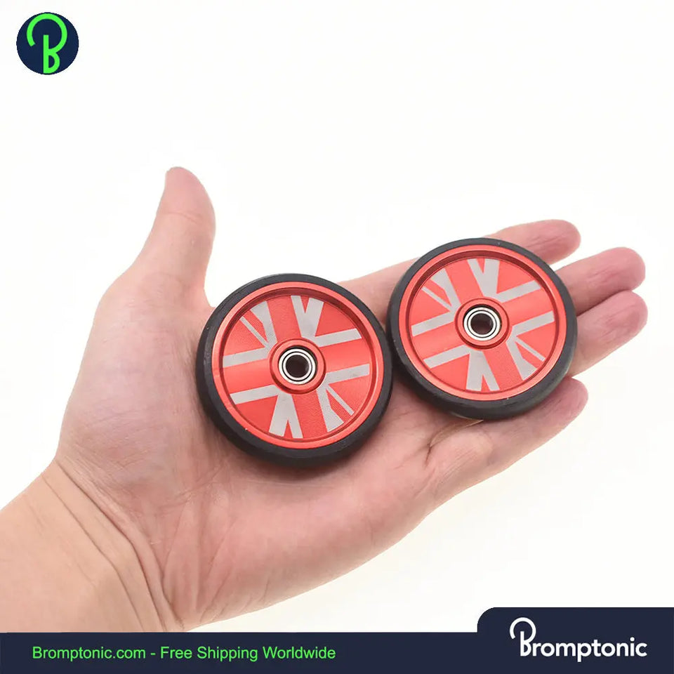Brompton Rear Rack Wheels With British Flag