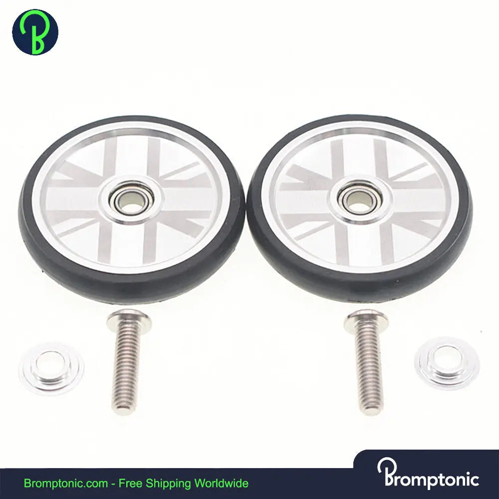 Brompton Rear Rack Wheels With British Flag - Bromptonic