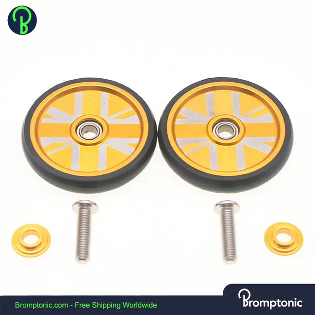 Brompton Rear Rack Wheels With British Flag