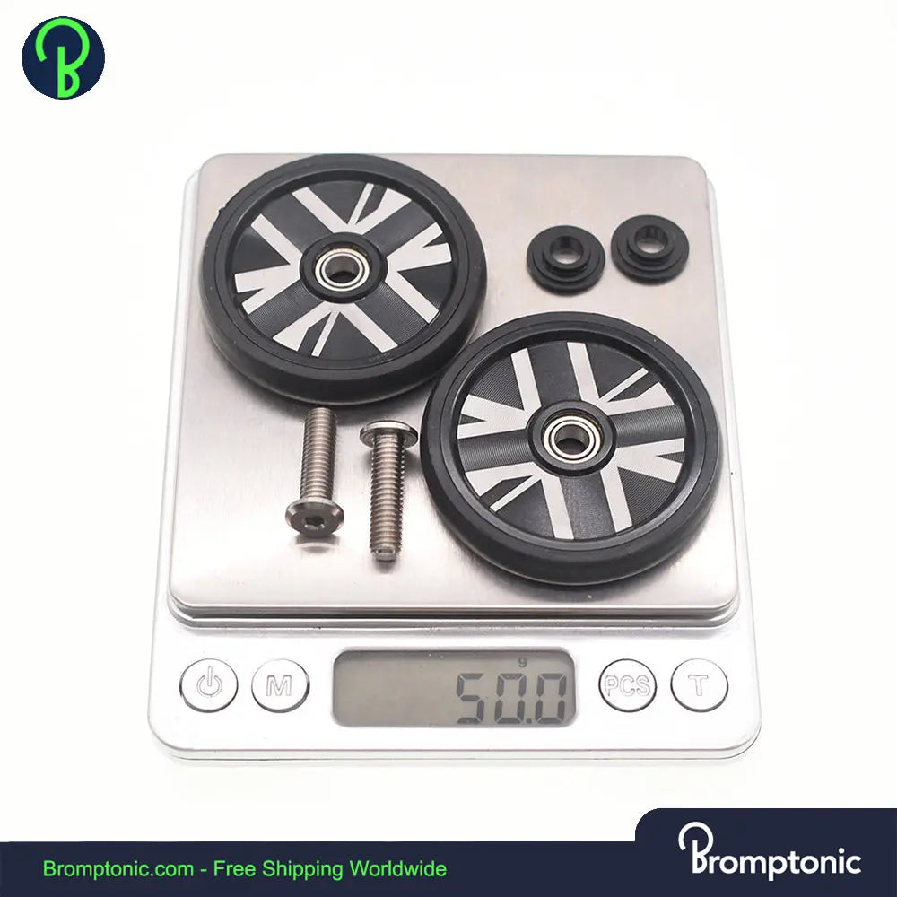 Brompton Rear Rack Wheels With British Flag - Bromptonic