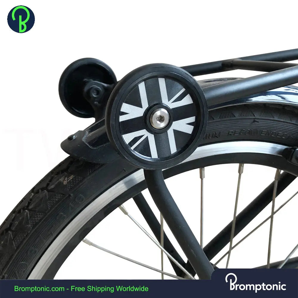 Brompton Rear Rack Wheels With British Flag - Bromptonic