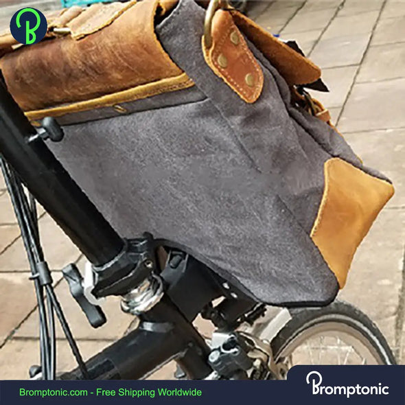 Brompton Retro Laptop Leather Bag Bromptonic
